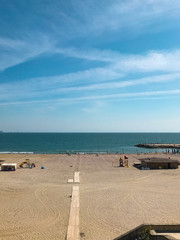 Panoramic view of beach and sea