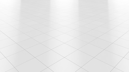 White floor marble clean ceramic tile background 3d render