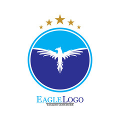 Falcon Eagle Bird Logo Template Vector Icon