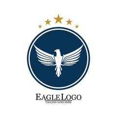Falcon Eagle Bird Logo Template Vector Icon