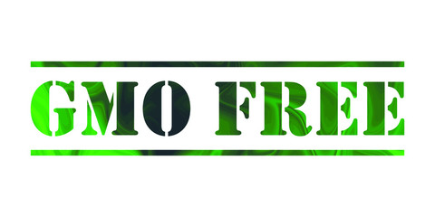 GMO free Vector stamp. White isolated