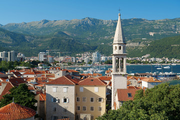 Fototapeta premium Panorama of Budva city, Montenegro