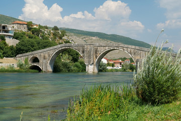 Fototapeta premium Perovic or Arslanagic bridge over Trebisnjica river, Bosnia and Herzegovina