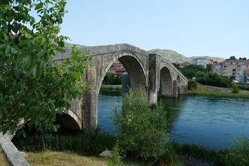 Fototapeta na wymiar Perovic or Arslanagic bridge over Trebisnjica river, Bosnia and Herzegovina