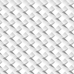 Abstract modern geometry grey background. White rhombuses with shadow on grey rhombic background. Flat. Vector illustration
