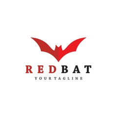 Red Bat Logo Templates and Illustration