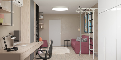 modern style children's room
