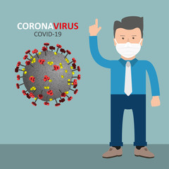 Man With Medicine Mask Corona Virus