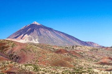 Fototapeta premium aerial view of volcano teide
