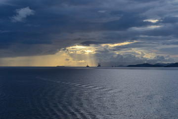 oil platform on the sea