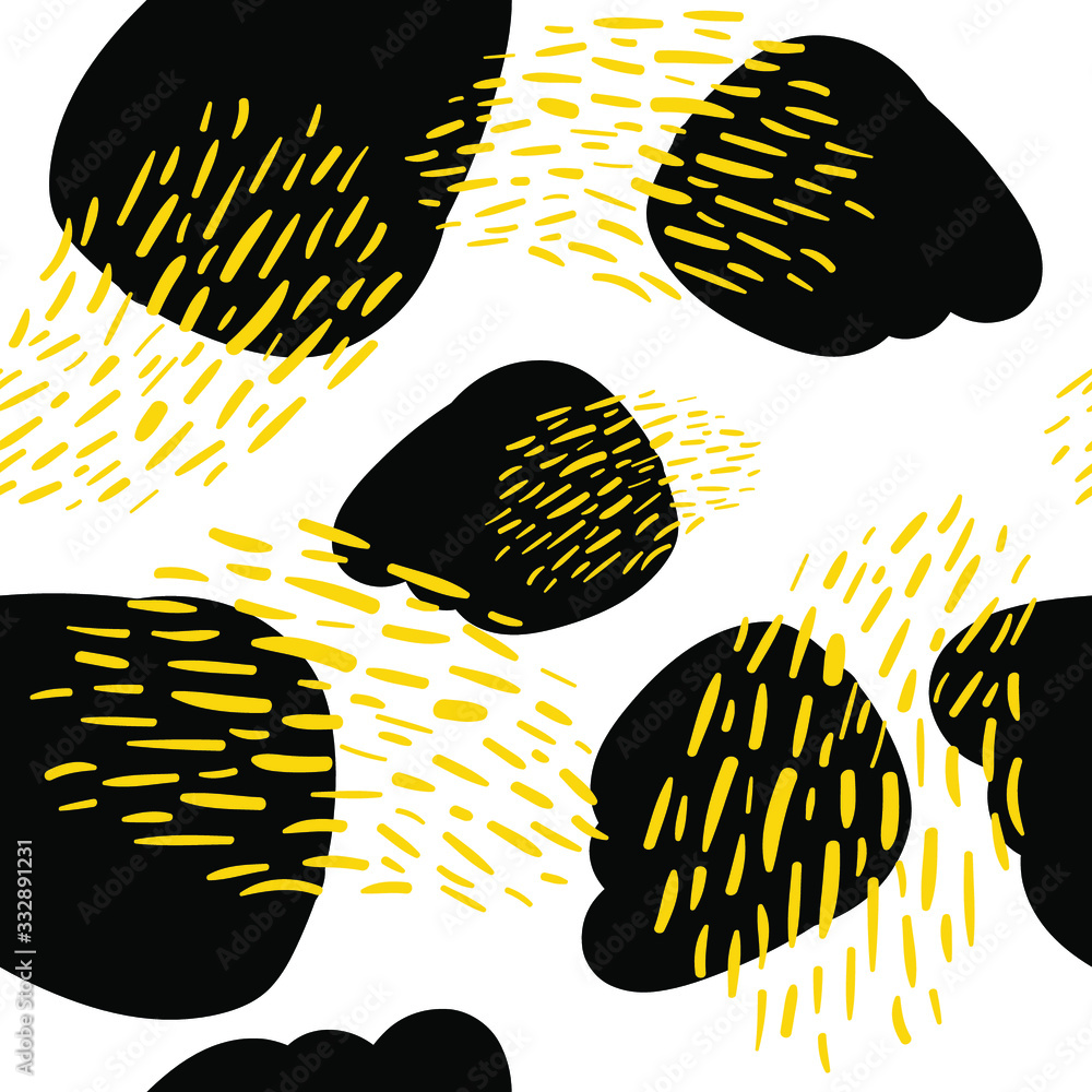 Poster seamless pattern design for textile and graphic design. hand-made abstract simple element. creative 