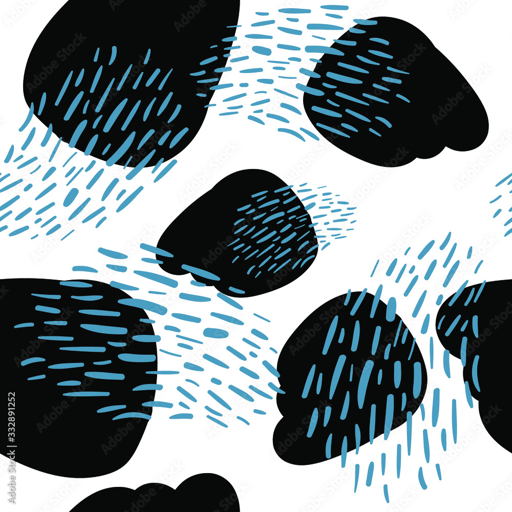 Poster seamless pattern design for textile and graphic design. hand-made abstract simple element. creative 