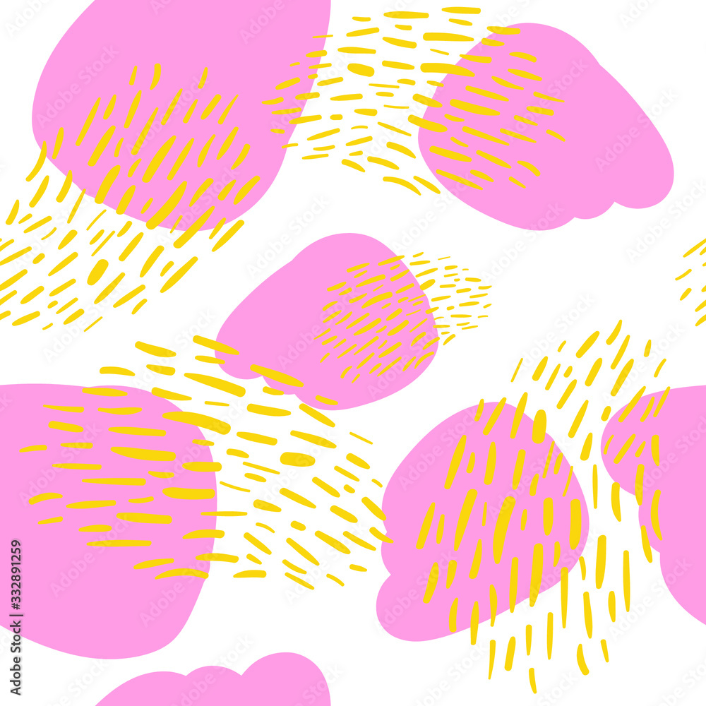 Poster seamless pattern design for textile and graphic design. hand-made abstract simple element. creative 
