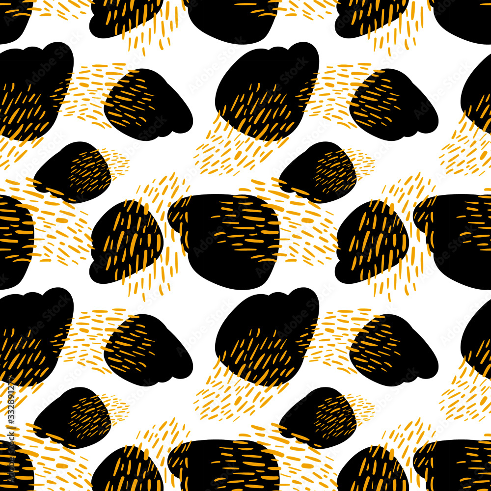 Poster seamless pattern design for textile and graphic design. hand-made abstract simple element. creative 