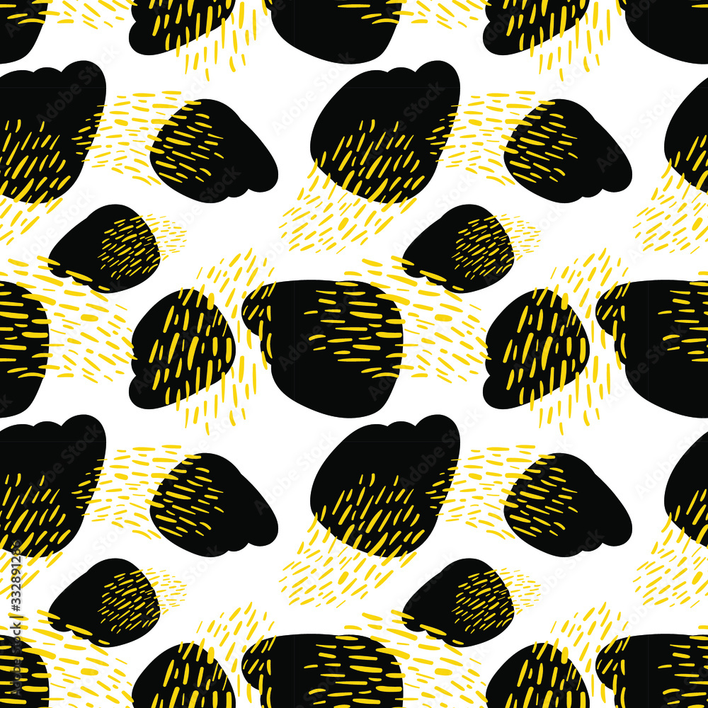 Poster seamless pattern design for textile and graphic design. hand-made abstract simple element. creative 