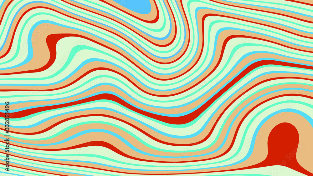 Aufkleber abstract rippled or colorful lines pattern with wavy vibrant facture. liquid effect. 90s style. cool