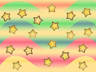 Stars rainbow background