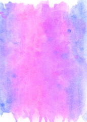 Abstract pink and blue watercolor background