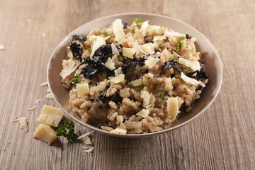 risotto with mushroom and parmesan
