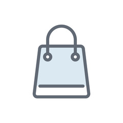 Hand Bag Vector Colour with Line Icon Illustration.