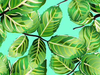 Leaves Seamless Pattern.