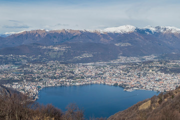 Aerial view of Lugano