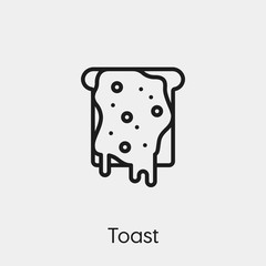 toast icon vector sign symbol