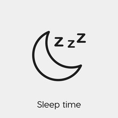 sleep time icon vector sign symbol