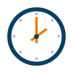 clock wall time isolated icon vector illustration design