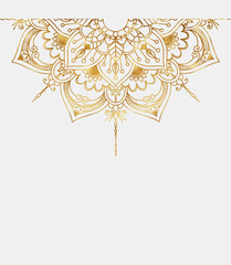 Fototapeta premium gold pattern ornament on white background 