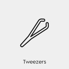 tweezers icon vector sign symbol