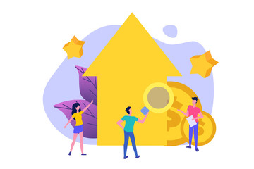 Level UP, Business success skill development concept. Vector illustration.