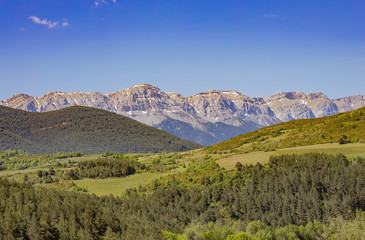 Beautiful Pyrenees mountain landscape from Spain, Catalonia.