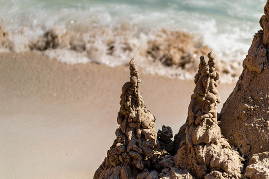 Sand Castel On The Beach