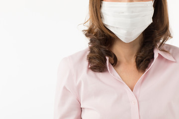 Asian woman wearing surgical mask