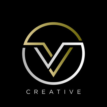v logo design vector icon
