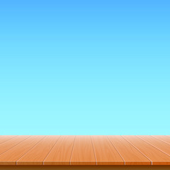 Wooden table top vector design illustration isolated on background