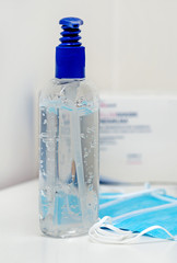 Hand gel and mouth cap to protect medical professionals against virus infections