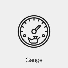 gauge icon vector sign symbol