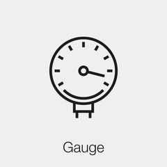 gauge icon vector sign symbol