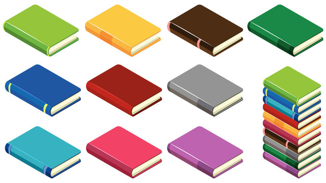 Books with different color covers