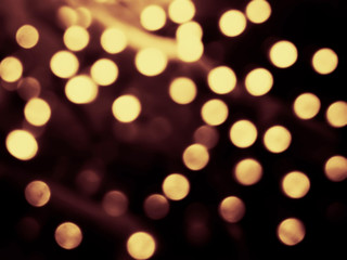 Night lights golden bokeh abstract holiday background