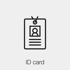 id card icon vector sign symbol