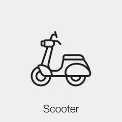 motor scooter icon vector sign symbol
