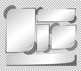 Photo frame template on transparent background