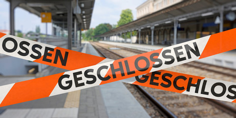 Bahnhof geschlossen