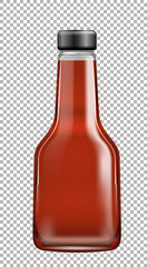 One bottle with red liquid inside
