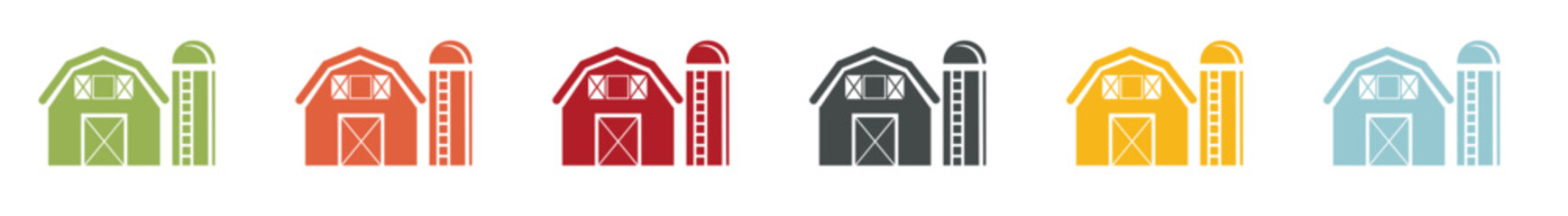 Farm building with a silo © sissoupitch