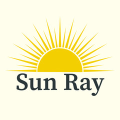 Fototapeta premium Sun logo. Vector design Template.