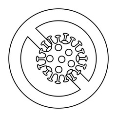 particle of covid 19 isolated icon vector illustration design